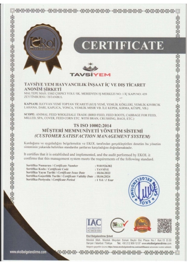 TS ISO 10002:2014